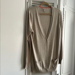 Banana Republic Light Tan Cardigan Sweater